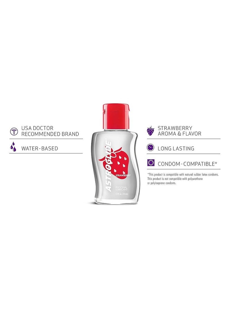 Astroglide Strawberry 2.5 oz (74 ml) Water Soluble Lubricant Jelly - Image 3