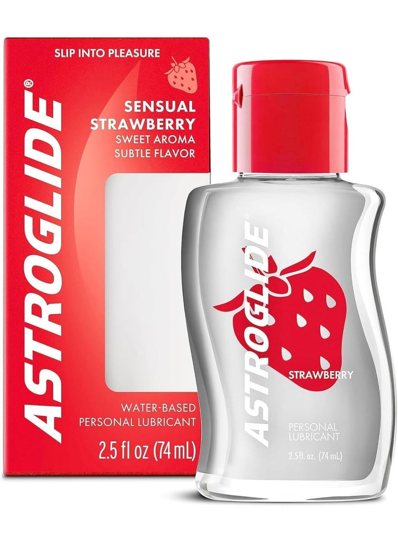 Astroglide Strawberry 2.5 oz (74 ml) Water Soluble Lubricant Jelly - Image 1