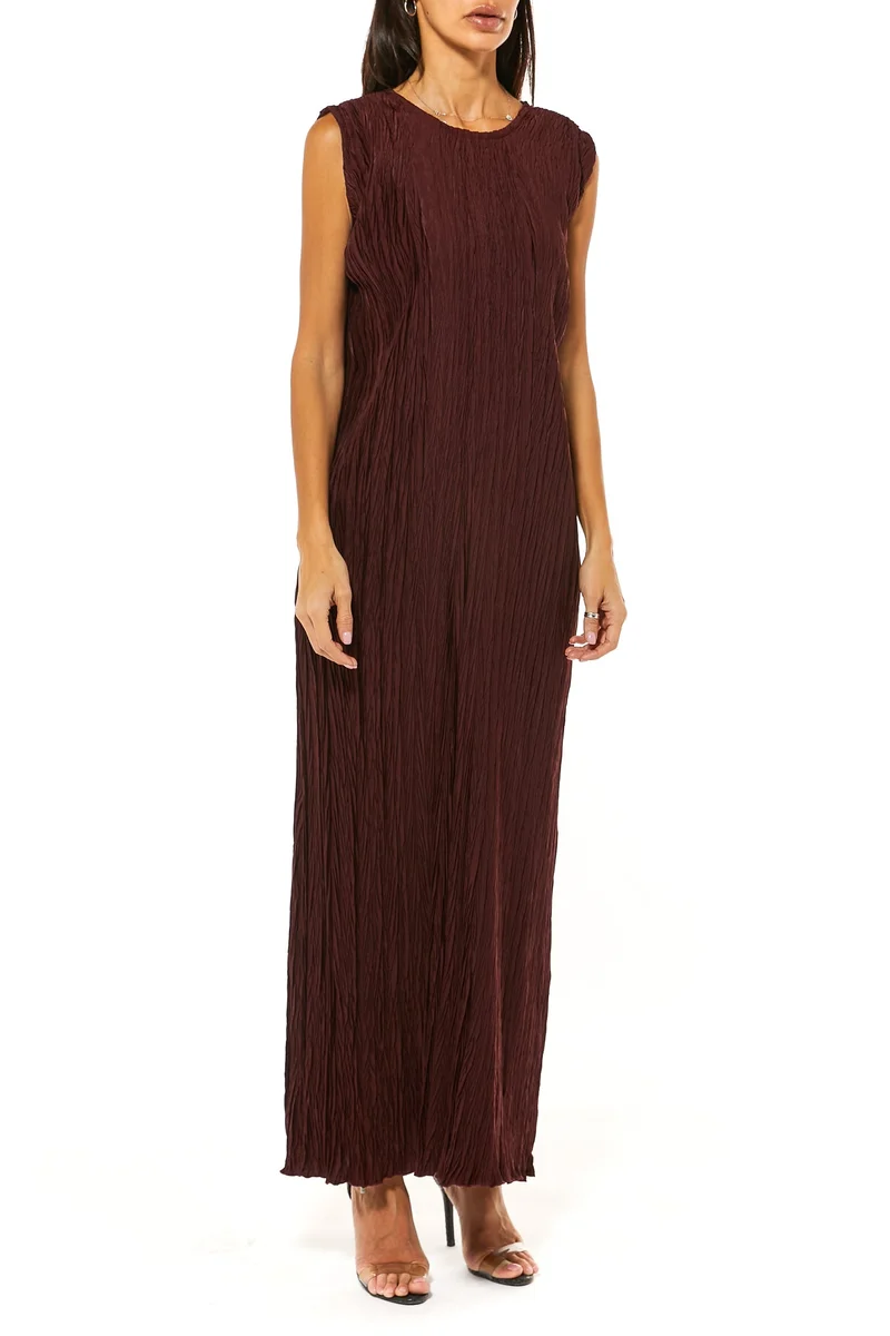 Moistreet Crushed Harir Maqsood Maxi Dress