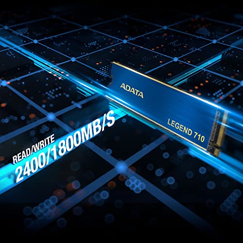 ADATA SSD Legend 710 M.2 1TB PCIe Gen3 x4 M.2 2280 Solid State Drive, Design for Creator Gaming, Read Speed up to 2,400 MB/s, 3D NAND, LDPC, AES 256-bit Encryption - Image 3