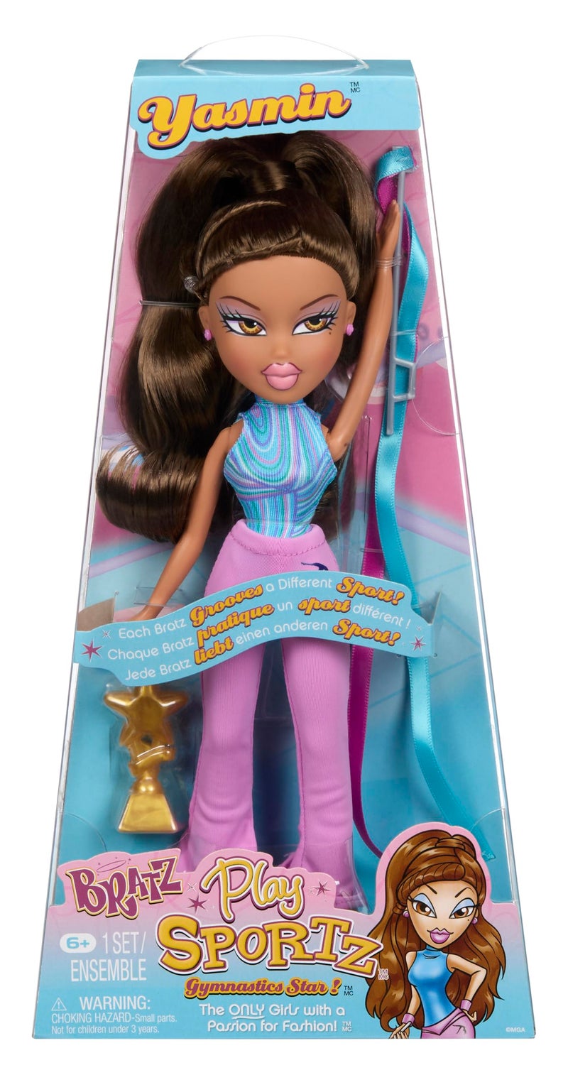 Bratz Play Sportz Yasmin Fashion Doll with Accessories, Gymnastics - Image 1