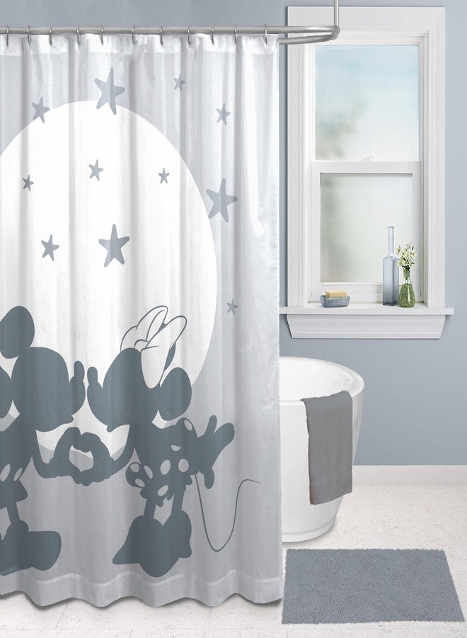 Jay Franco Disney Mickey Mouse and Minnie Mouse Shower Curtain - Licensed Bathroom Décor for Kids or Teens - 70 x 72 Inch Washable Fabric Curtain - Image 5