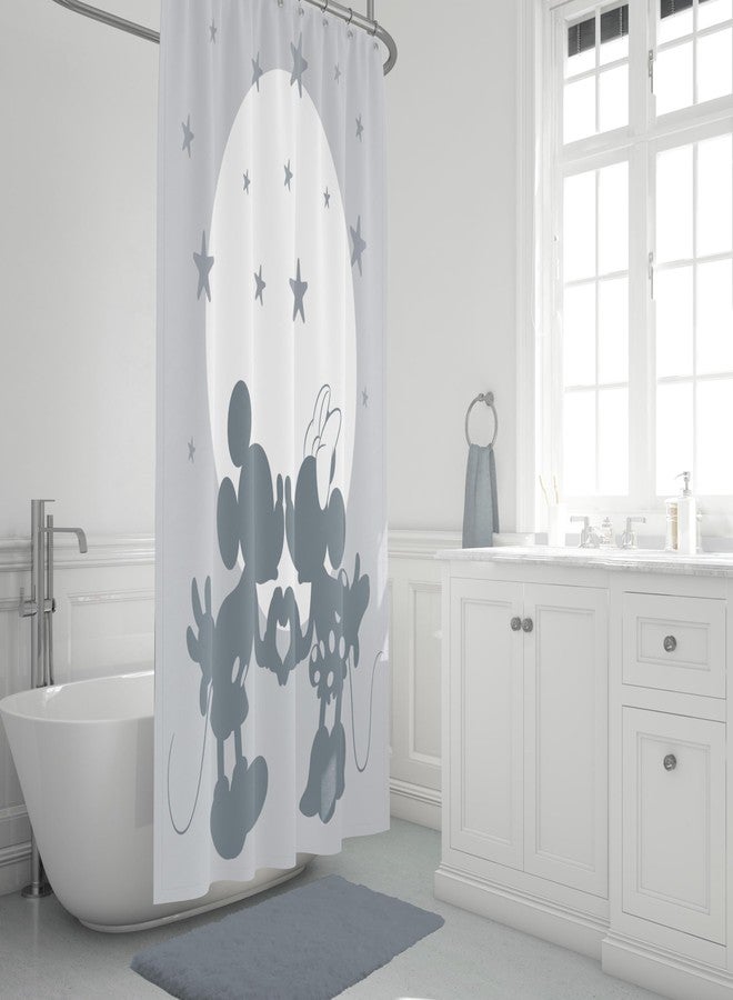 Jay Franco Disney Mickey Mouse and Minnie Mouse Shower Curtain - Licensed Bathroom Décor for Kids or Teens - 70 x 72 Inch Washable Fabric Curtain - Image 4