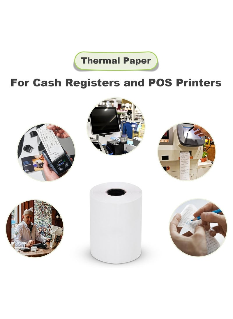 FATI ACCESSORIES FATI 57x40 mm Thermal Paper Till Rolls, 100 Pcs Cash Register Receipt, for PDQ POS EPOS EFTPOS, Credit Card Machine  - Image 4