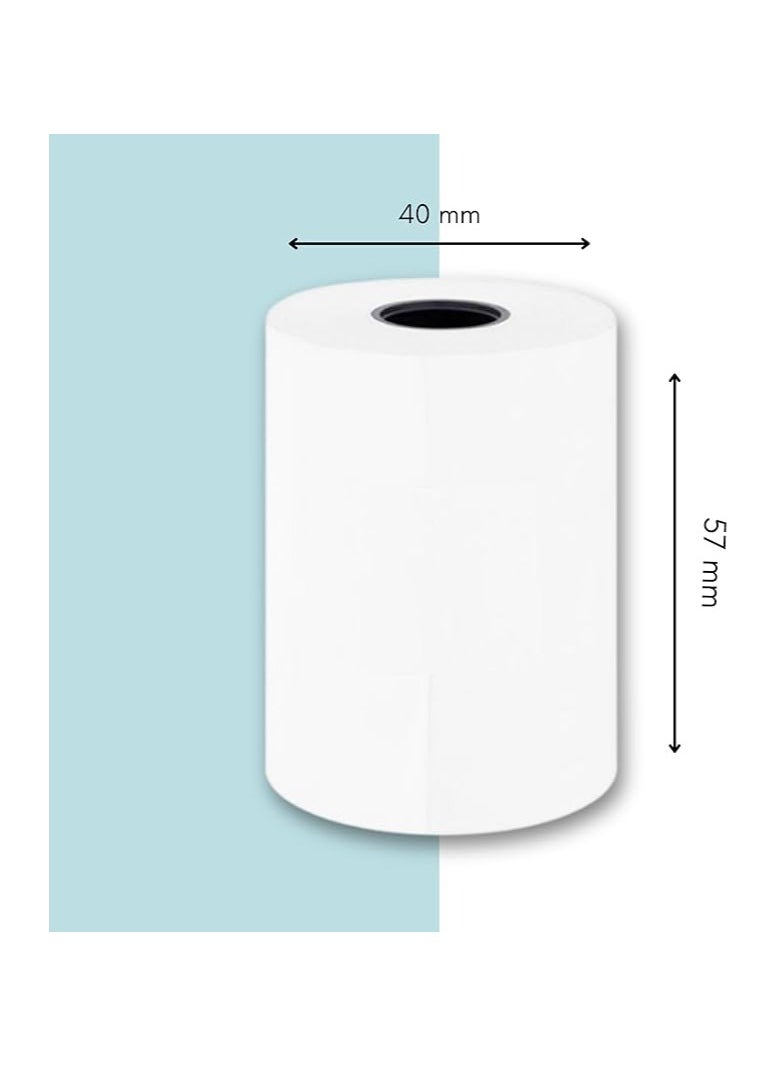 FATI ACCESSORIES FATI 57x40 mm Thermal Paper Till Rolls, 100 Pcs Cash Register Receipt, for PDQ POS EPOS EFTPOS, Credit Card Machine  - Image 3