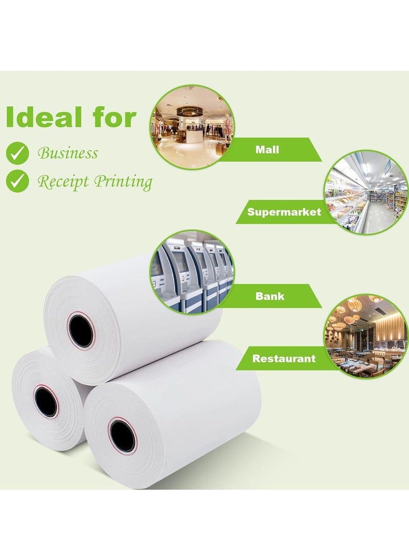 FATI ACCESSORIES FATI 57x40 mm Thermal Paper Till Rolls, 100 Pcs Cash Register Receipt, for PDQ POS EPOS EFTPOS, Credit Card Machine  - Image 2