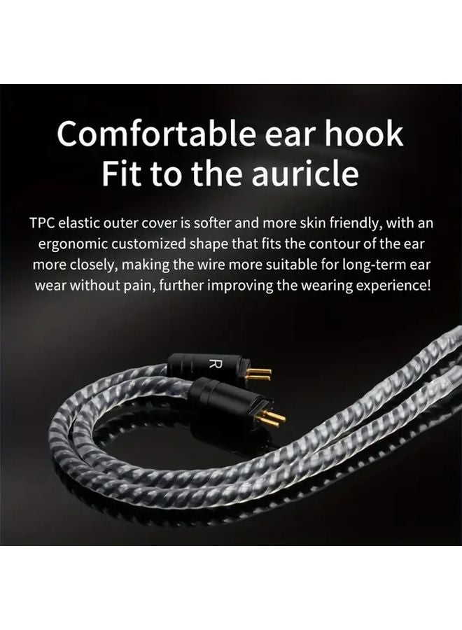3 5mm Elbow to MMCX Hi Fi Stereo Jack Cable 1 2m 47 24inch Male to Male - Image 4