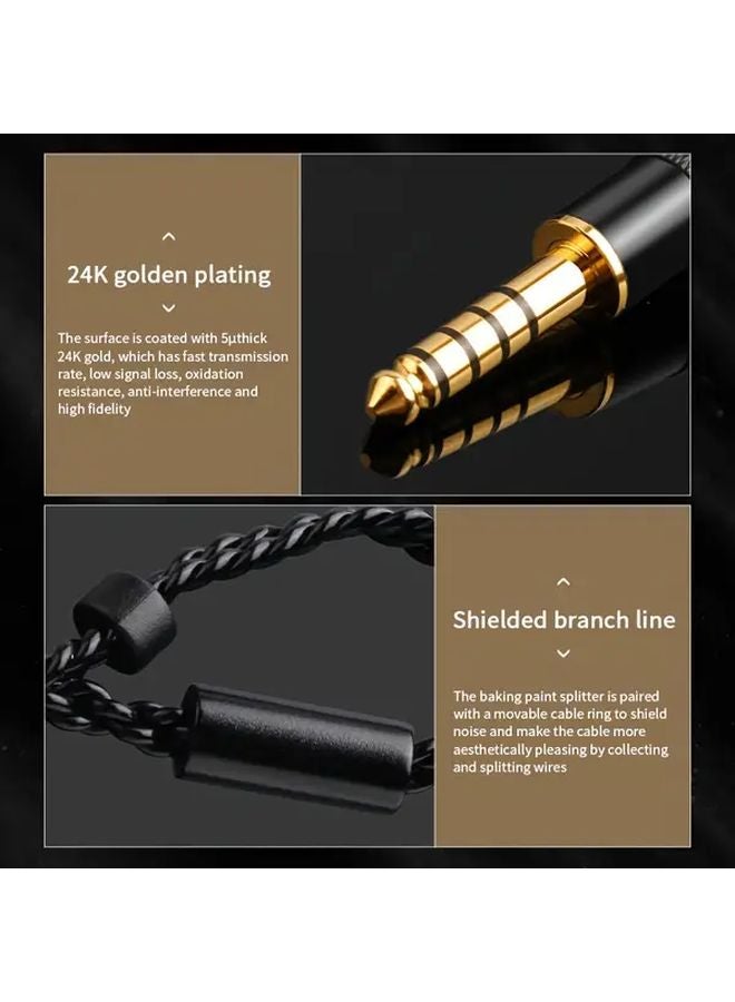 3 5mm Elbow to MMCX Hi Fi Stereo Jack Cable 1 2m 47 24inch Male to Male - Image 5