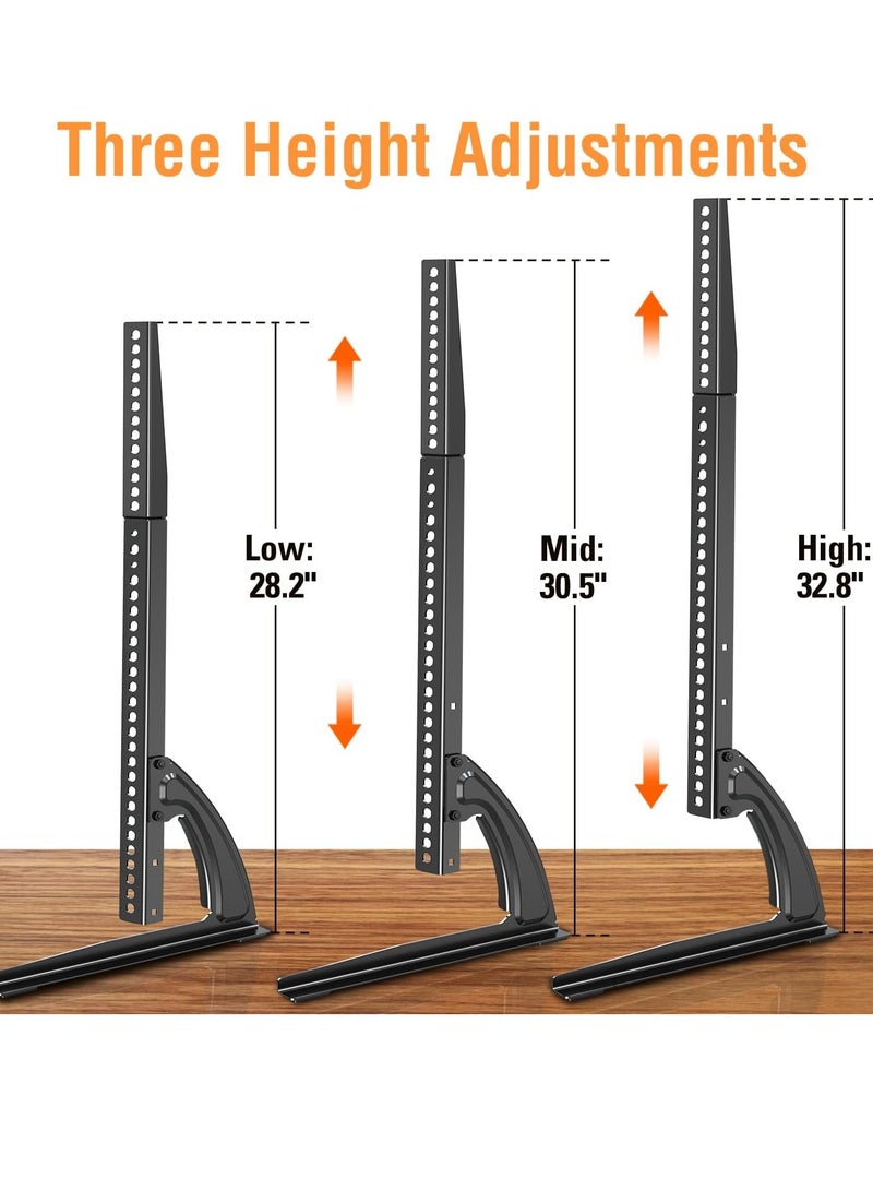ELTRAZONE Universal Table Top TV Stand for Most 32 to 70 inch LCD LED Plasma Flat Screen TVs, TV Base Height Adjustable Leg Stand Holds up to 88 lbs, VESA up to 800x600mm  - Image 3