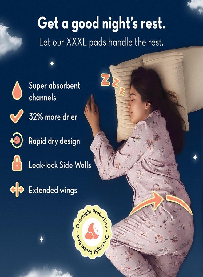 Plush Ultra-Thin 10 XXXL - 410mm All Night Sanitary Pads For Women | Super Absorbent, Heavy Flow & Rash Free | Pure U.S. Cotton Sanitary Napkins With Free Disposable Pouch | Toxin & Fragrance-free - Image 3