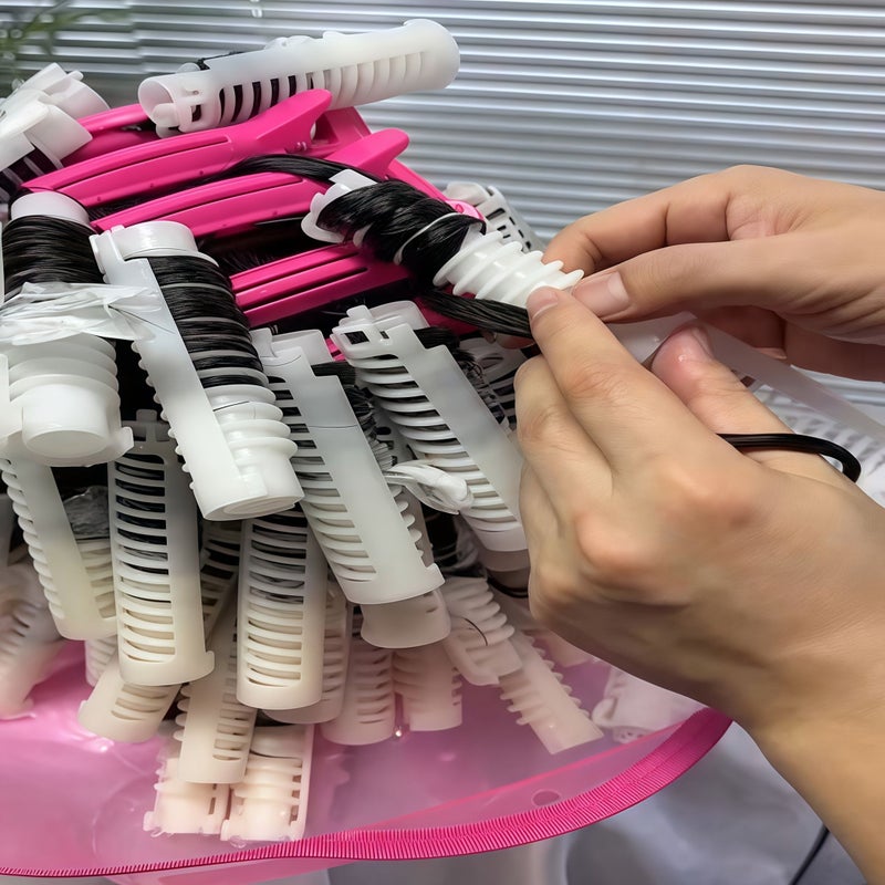 18Pcs White Angel Baby Curling Rods Small Diameter Screw Hair Tools - Image 1