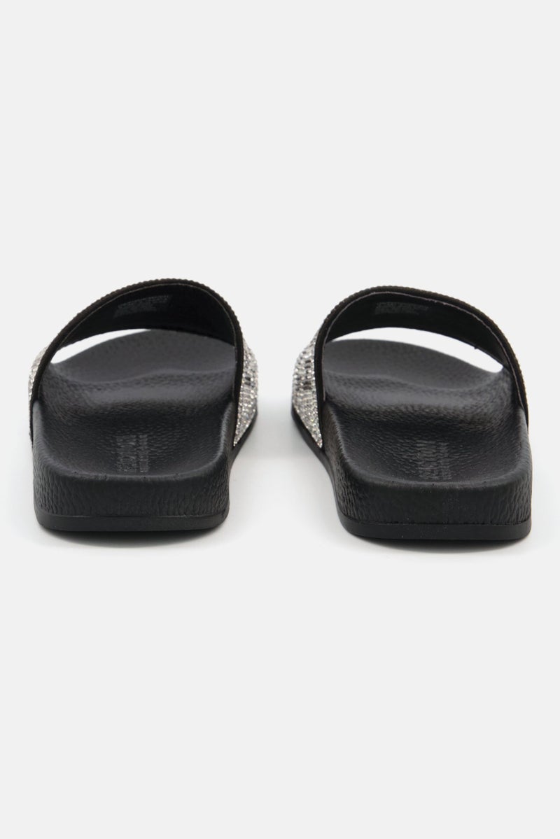 Reaction by Kenneth Cole Kids Girl Jewel Slip On Embellished Slipper, Black  - Image 2