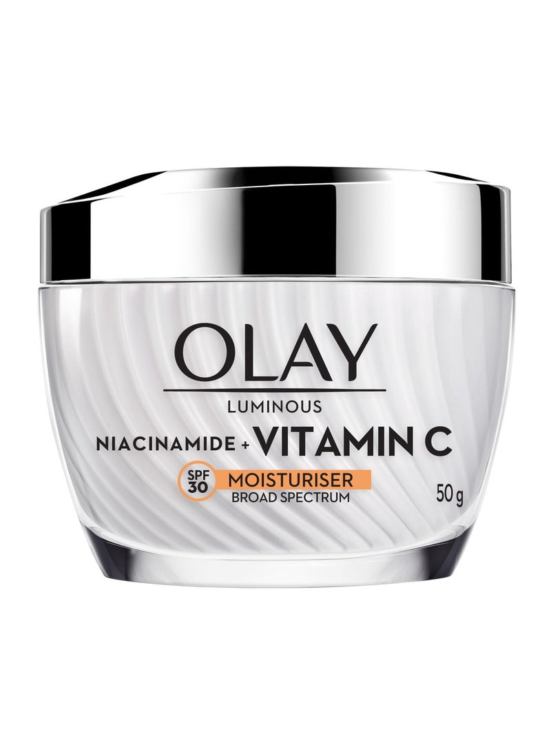 Olay Vitamin C Face Cream with SPF30 l Brightens Skin and Reveals Glow | Smooth Texture with Niacinamide l Paraben and Sulphate Free | Normal, Oily, Dry and Combination Skin l 50g - Image 1