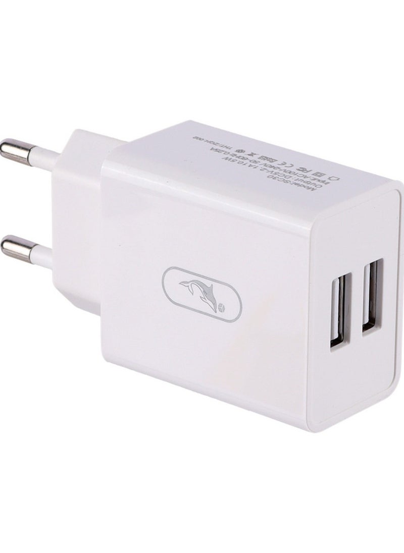 Fast Charge Micro-USB 2.1A Dual Charger 1M Compatible With All Devices