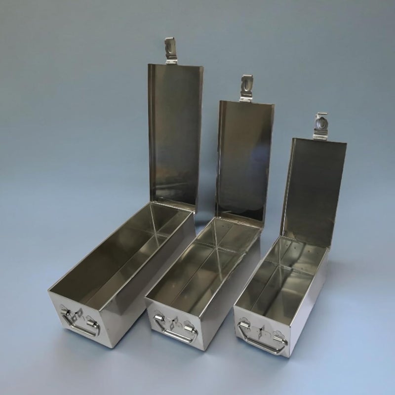 Jayco Stainless Steel Locker /Jewellery Boxes/Cash Peti Set (8, 10, 12, Silver)-Pack of 3 - Image 5