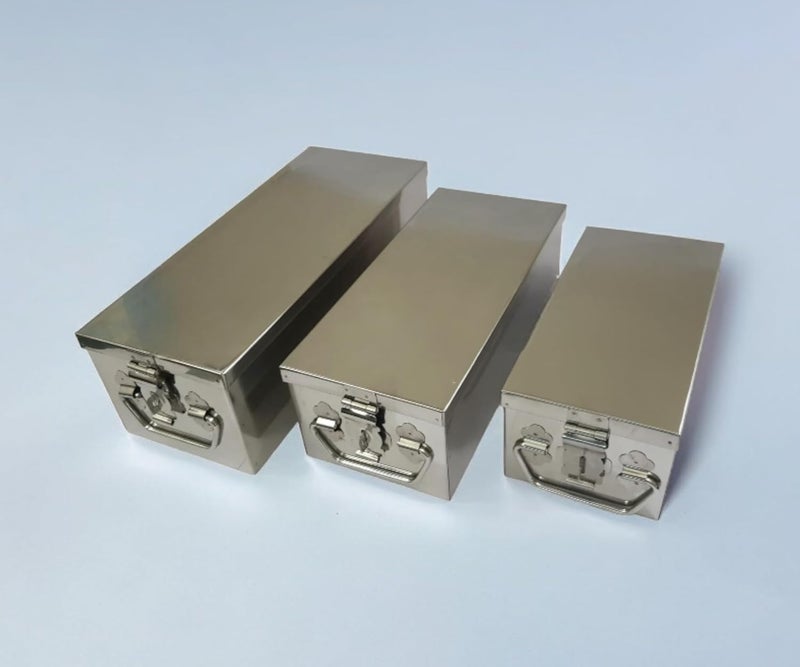 Jayco Stainless Steel Locker /Jewellery Boxes/Cash Peti Set (8, 10, 12, Silver)-Pack of 3 - Image 3