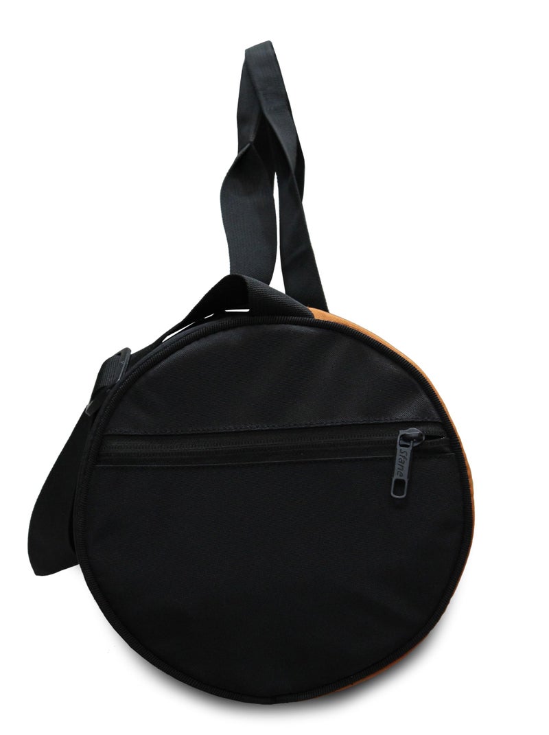 Sfane Polyester Duffle/Gym Bag/Sports Bags/Gym Bags with Separate Shoe Compartment (Black & Orange) - Image 5