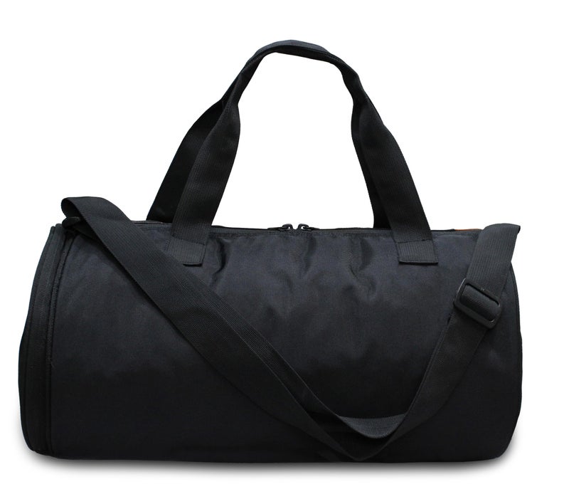Sfane Polyester Duffle/Gym Bag/Sports Bags/Gym Bags with Separate Shoe Compartment (Black & Orange) - Image 4