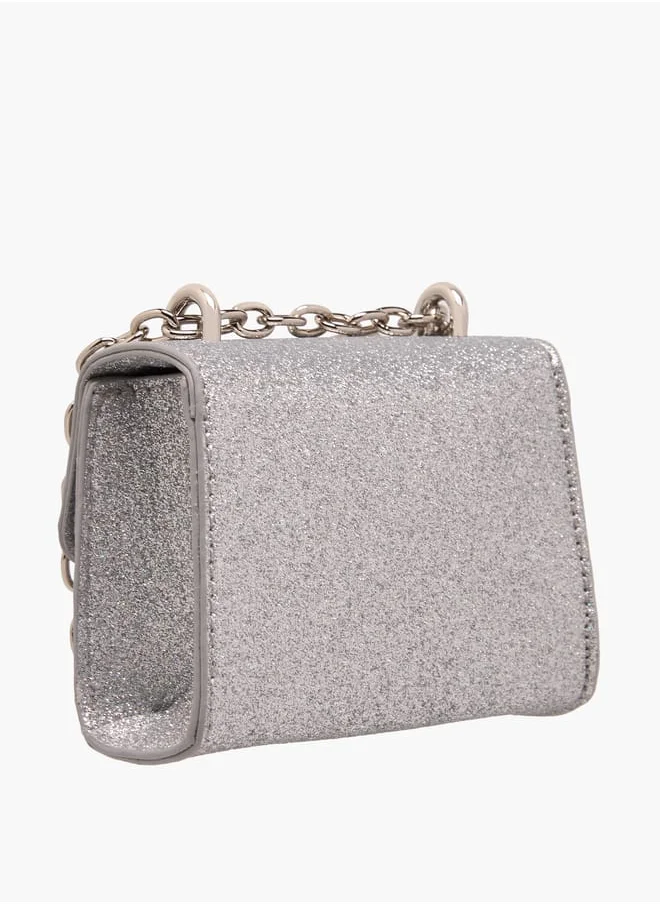 فلورا بيلا من شو إكسبرس Girls Bow Accent Crossbody Bag With Chain Strap And Flap Closure Ramadan Collection