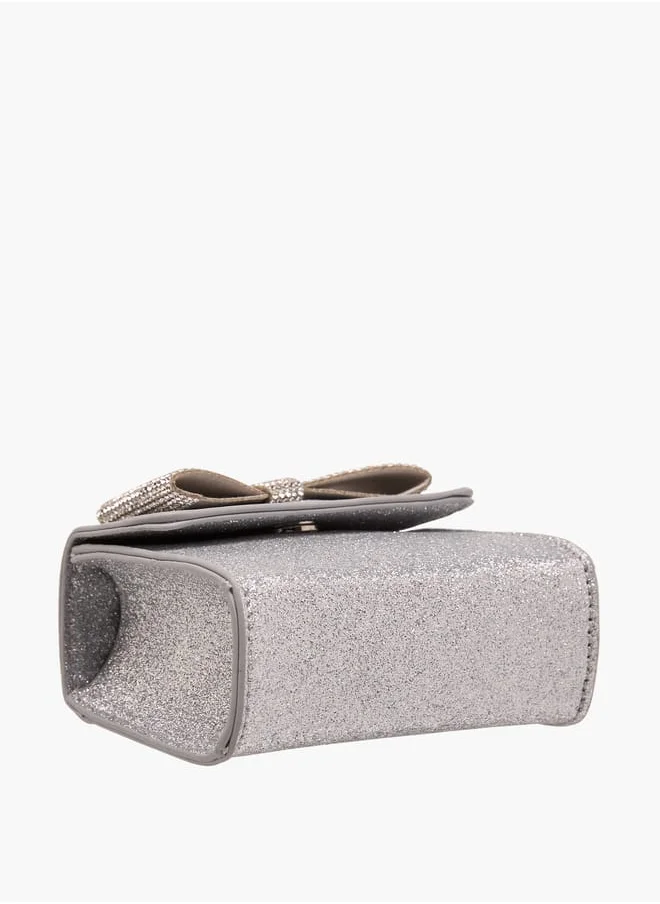 فلورا بيلا من شو إكسبرس Girls Bow Accent Crossbody Bag With Chain Strap And Flap Closure Ramadan Collection