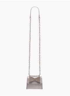 Flora Bella By Shoexpress Girls Bow Accent Crossbody Bag With Chain Strap And Flap Closure Ramadan Collection  - Image 2