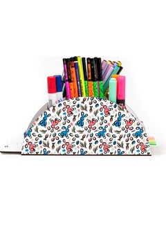 KutuTR Wooden Vip Colorful Animals Rainbow Ruler Desktop Pen Holder Organizer with Mounted Box  - Image 2