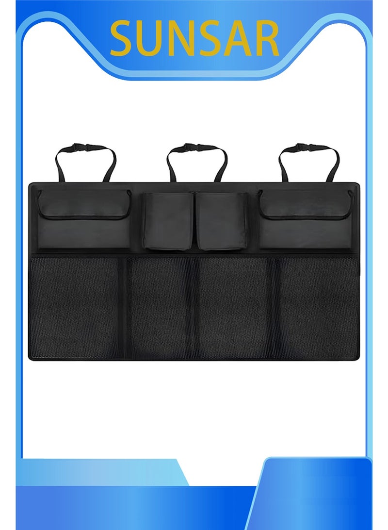 SUNSAR Car Trunk Organizer, Large Capacity Car Organizers and Storage with 8 Pockets, Waterproof Backseat Hanging Organizer for SUV, Truck, Car Interior Accessories - Image 1