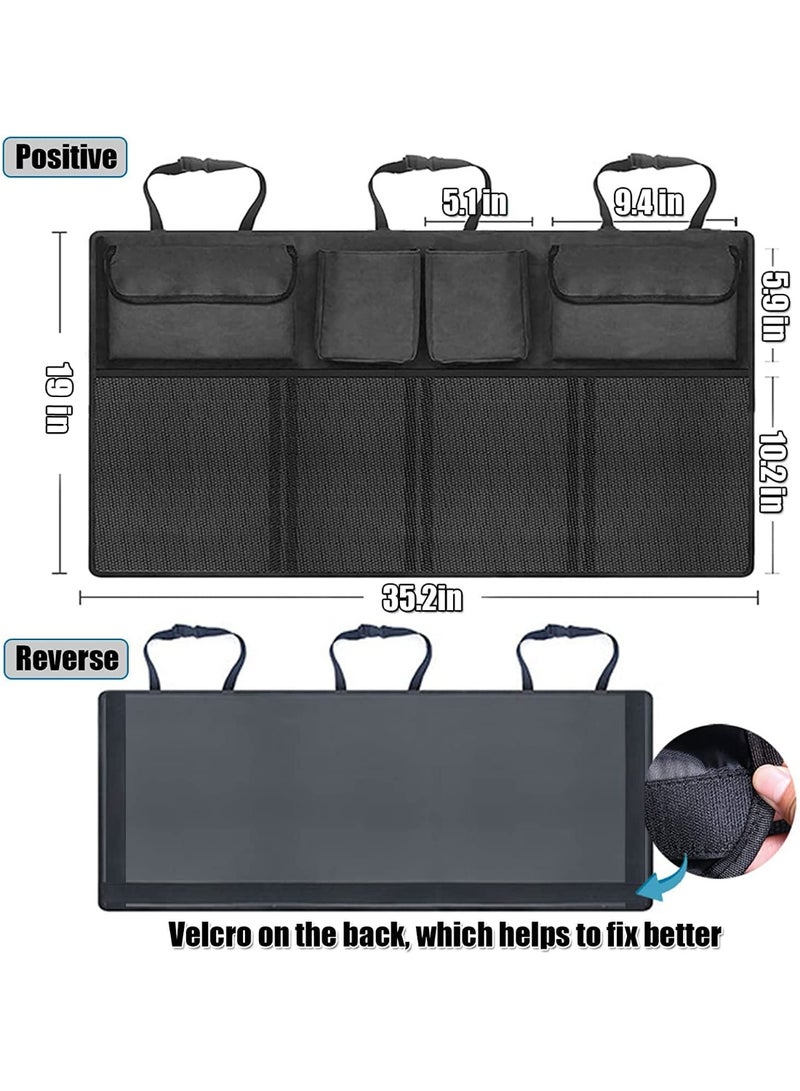 SUNSAR Car Trunk Organizer, Large Capacity Car Organizers and Storage with 8 Pockets, Waterproof Backseat Hanging Organizer for SUV, Truck, Car Interior Accessories - Image 2