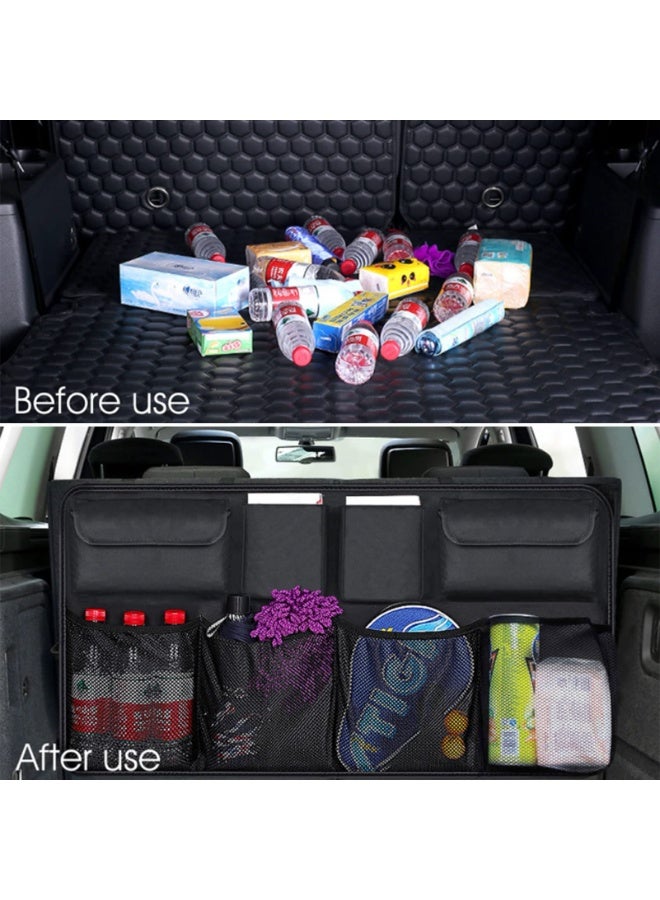 SUNSAR Car Trunk Organizer, Large Capacity Car Organizers and Storage with 8 Pockets, Waterproof Backseat Hanging Organizer for SUV, Truck, Car Interior Accessories - Image 5