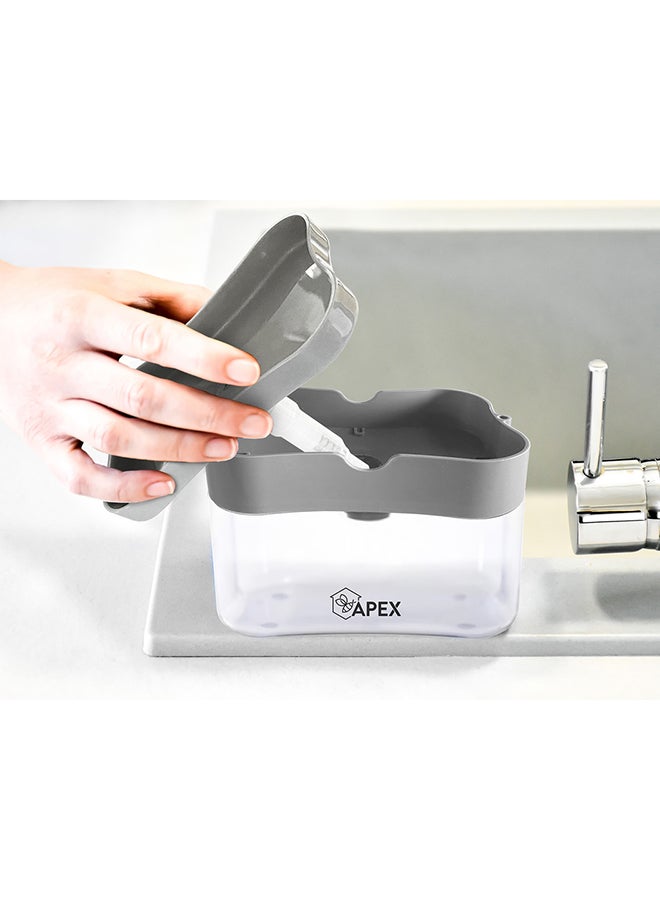 APEX Kitchen Dish Soap Dispenser With Sponge Holder 1 Pc - Image 2