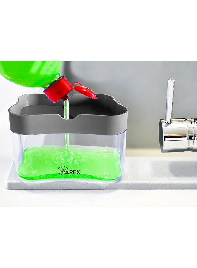 APEX Kitchen Dish Soap Dispenser With Sponge Holder 1 Pc - Image 3