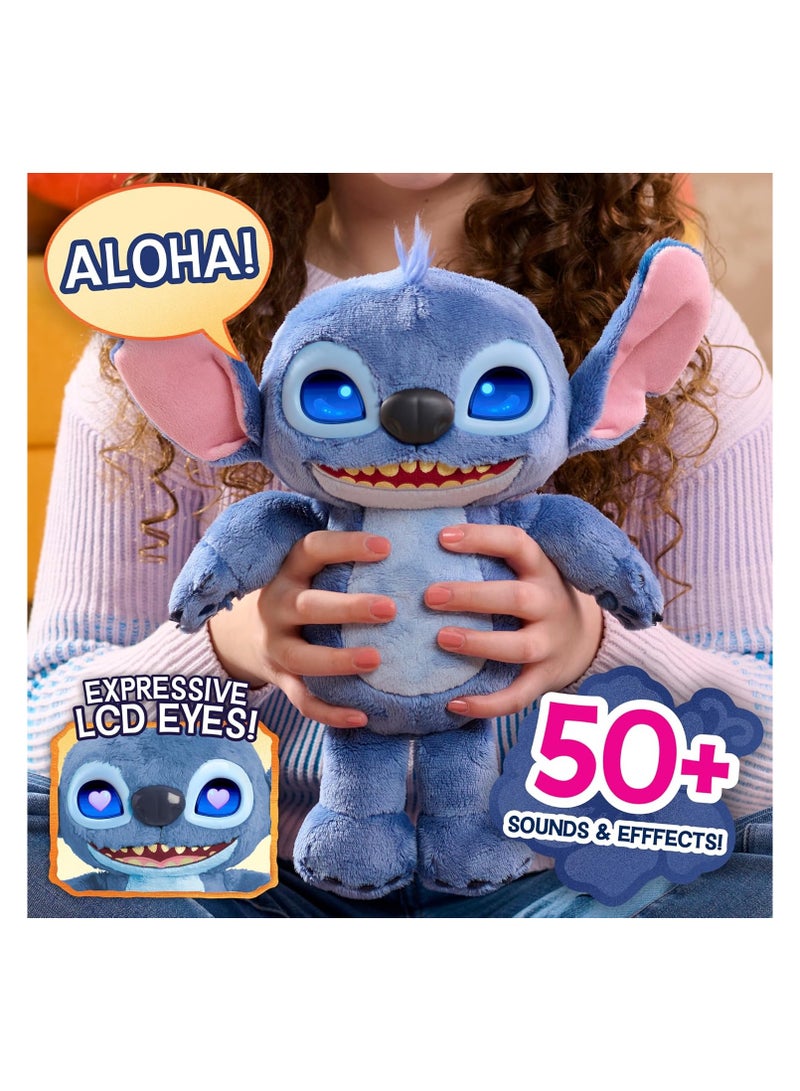 Just Play Disney Stitch Many Moods of Stitch Feature Plush – Talking, Light-Up Emotion Plush Toy with Sounds | Interactive Stuffed Doll for Kids Ages 3+ | Cute Gift for Boys, Girls & Lilo & Stitch Fans - Image 3