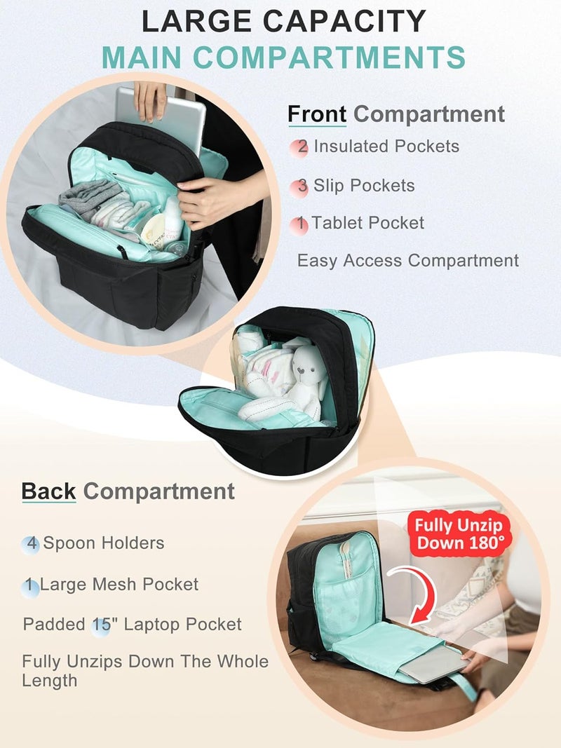 MOMINSIDE Large Puffer Diaper Bag Backpack - Image 4