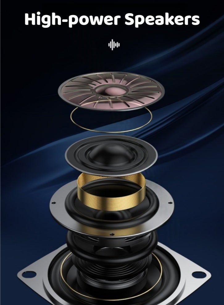 Lullaxx Wired Computer Speaker Desktop Speakers,With Usb Cable And 3.5Mm Audio Cable, 360-Degree Stereo Sound, Dual Speakers, Deep Bass Diaphragm Sound Effect, Suitable For Pcs And Laptops (Black) - Image 3