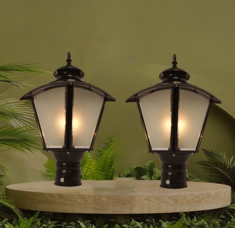 LEGEEN Light Set of- 2 Modren Victoria Shades Beautiful Gate Light, Gate Lamps, Pole Light, Pillar Lamp,Garden Light, Gate lamp for Home Gardern Outdoor Without Bulb - Image 1