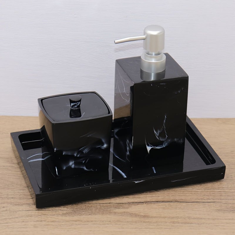 Sand And Gravel Marble Effect Resin Tray for Home Decor and Jewelry Storage - Image 5