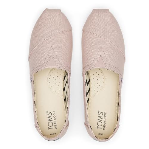 TOMS حذاء تومز النسائي ألبرغاتا فلات، قماش باليه وردي تراثي، 5 - Image 4