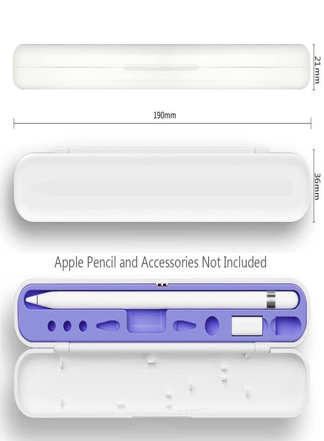 YINVA Pencil Case for Apple Pencil 1st/2nd Generation, Holder and Storage Box for iPad Pencil Accessories Tips (Purple) - Image 5