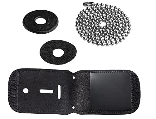 Perfect Fit Shield Wallets Black Leather Badge Holder & ID Wallet with 30" Necklace Chain and Belt Loop, Law Enforcement & Security Badge, Fits Shield, Star, Round, & Oval Badges for Professionals - Image 5