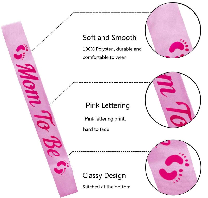 Party Propz Party Propz Baby Shower Decoration Items Set Dad To Be Badge Mom To Be Sash For Mom To Be Gifts Dohale Jevan Decoration Items Set Baby Shower Decorations Or Decor Baby Shower Pack - Image 3