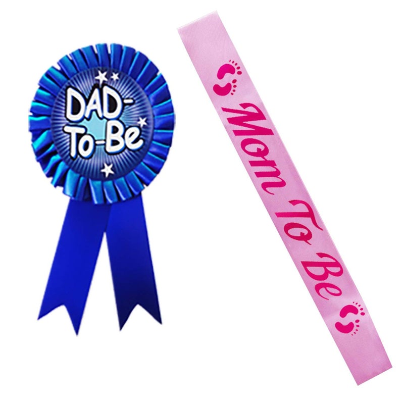 Party Propz Party Propz Baby Shower Decoration Items Set Dad To Be Badge Mom To Be Sash For Mom To Be Gifts Dohale Jevan Decoration Items Set Baby Shower Decorations Or Decor Baby Shower Pack - Image 2