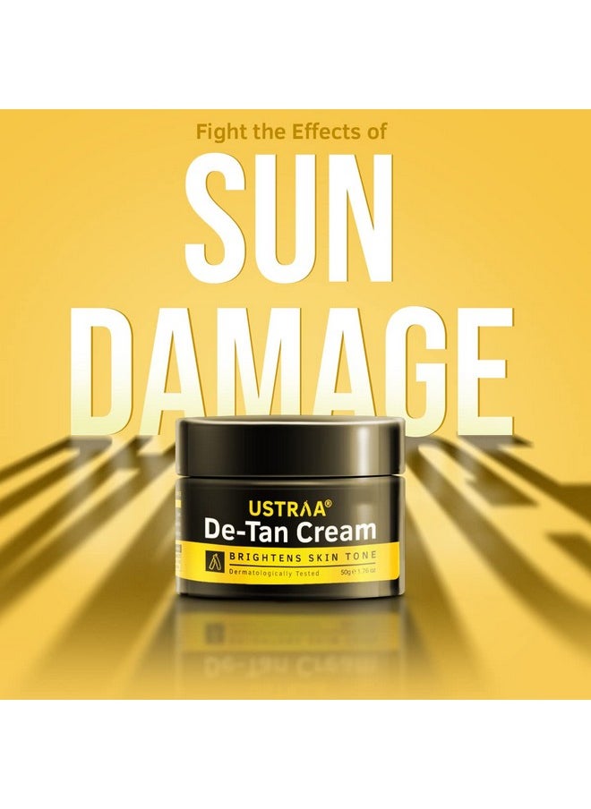 Ustraa - De-Tan Cream For Men - 50G (Set Of 2) - Dermatologically Tested - For Effective Tan Removal & Even Skin Tone, With Japanese Yuzu & Liquorice | Prevents Dark Spots, No Harmful Chemicals - Image 1