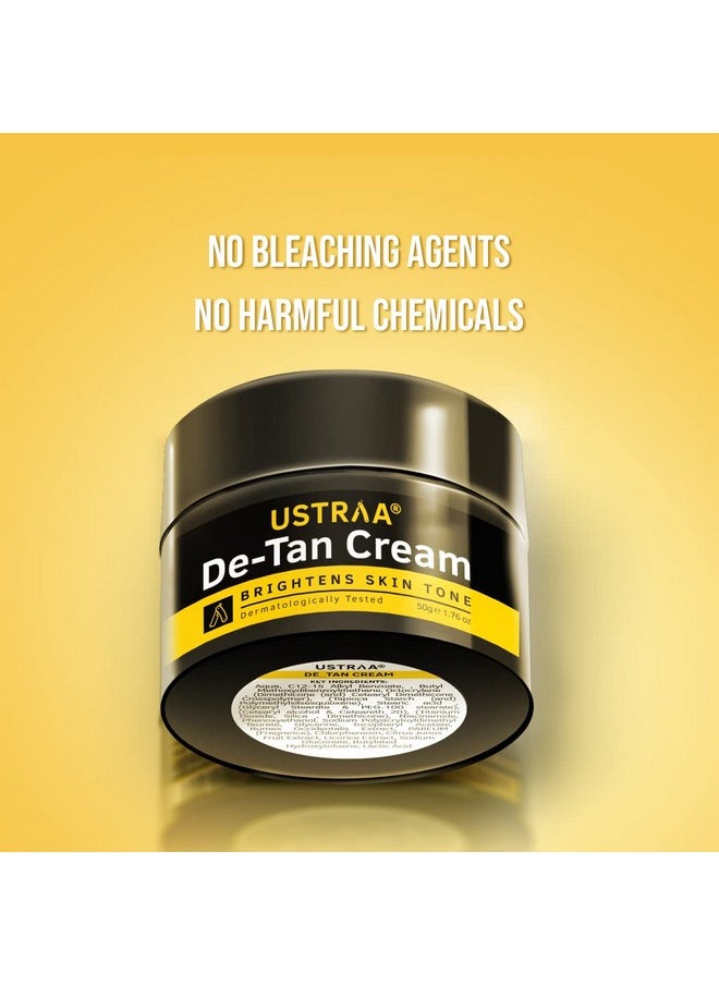 Ustraa - De-Tan Cream For Men - 50G (Set Of 2) - Dermatologically Tested - For Effective Tan Removal & Even Skin Tone, With Japanese Yuzu & Liquorice | Prevents Dark Spots, No Harmful Chemicals - Image 1