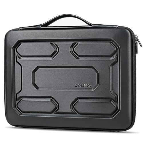 DOMISO 14 inch Laptop Sleeve with Handle Shockproof Computer Bag Waterproof EVA Protective Carrying Case for 14" ThinkPad E480/Yoga 920/13.5" Microsoft Surface Book/HP Pavilion 14 Stream 14, Black - Image 1