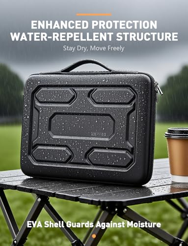 DOMISO 14 inch Laptop Sleeve with Handle Shockproof Computer Bag Waterproof EVA Protective Carrying Case for 14" ThinkPad E480/Yoga 920/13.5" Microsoft Surface Book/HP Pavilion 14 Stream 14, Black - Image 3