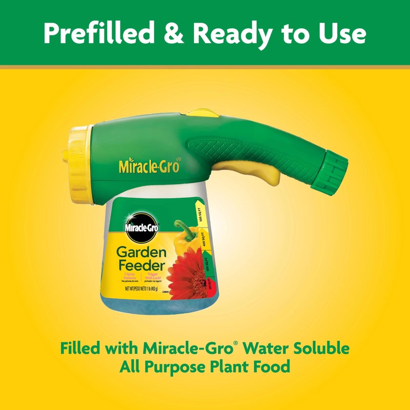 Miracle-Gro Garden Feeder with Water Soluble All Purpose Plant Food, Hose-end Feeder for Outdoor Plants, 1 lb. - Image 2