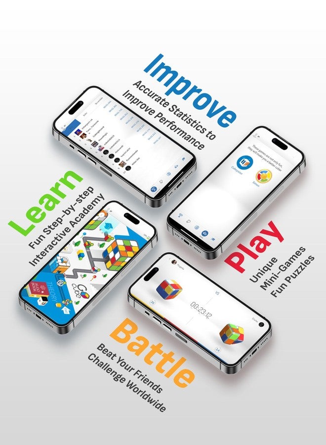 GoCube 2x2 - The First Ever 2x2 Connected Cube that Allows You to Learn How to Solve The Cube! App-Enabled STEM Puzzle that Fits All Ages and Capabilities. Free App. - Image 4