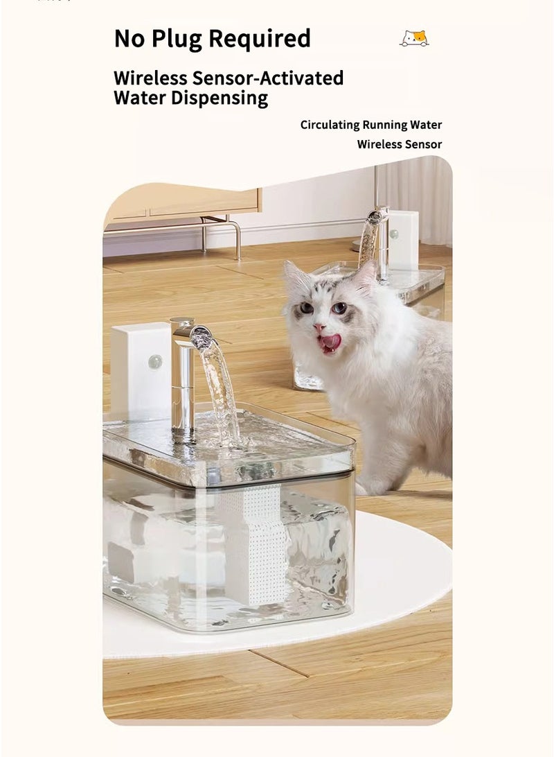 Automatic Cat Water Fountain, Quiet Pet Fountain with Water Filter, Stainless Steel Water Dispenser Drinking Bowl for Multiple Pets Drinking - Image 3