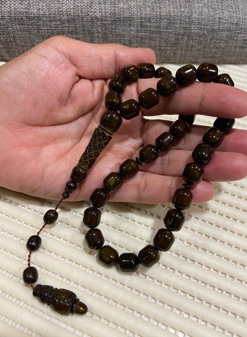 سبحة رجالية من الفاتوران عدد الخرز 33 ومقاس الخرز 10mm*11.5mm - Image 1