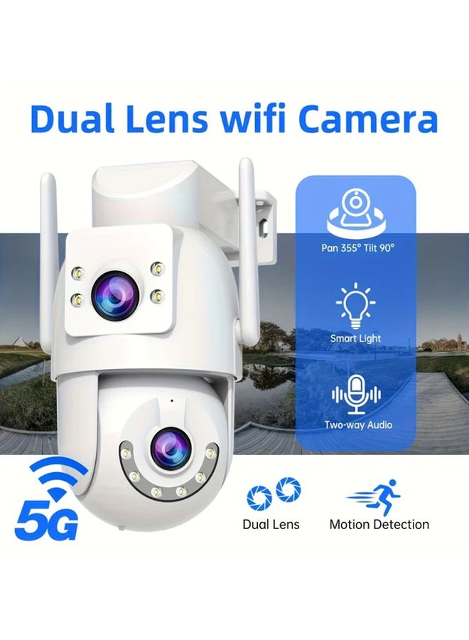 JOOAN U W32 HD Dual Lens Security Camera 5G WiFi Indoor Outdoor Auto Tracking PTZ Night Vision Motion Detection Two Way Audio USB Powered - Image 3